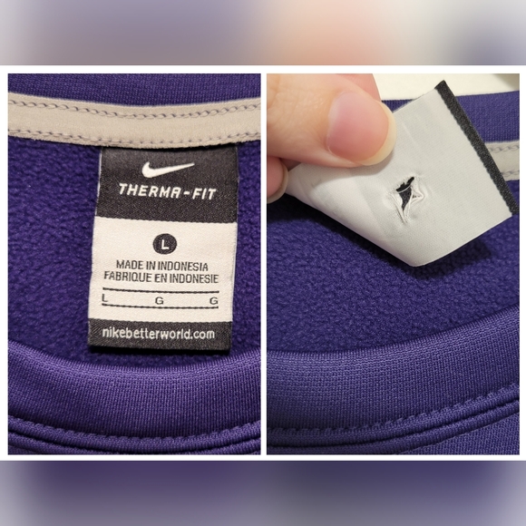 Nike Washington Huskies UW NCAA Football Sweatshirt Crewneck Player Issued - L - Picture 6 of 8